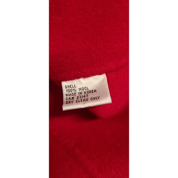 Vintage Talbot's Blazer Womens 10 Petite Red Pure New Wool Jacket Woolmart 90's - Picture 7 of 9